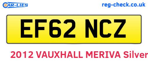 EF62NCZ are the vehicle registration plates.