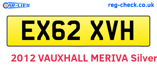 EX62XVH are the vehicle registration plates.