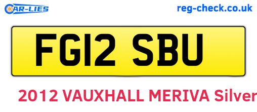 FG12SBU are the vehicle registration plates.