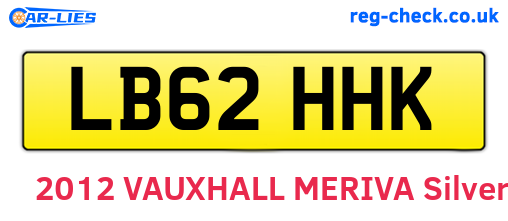 LB62HHK are the vehicle registration plates.