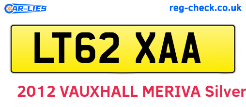 LT62XAA are the vehicle registration plates.