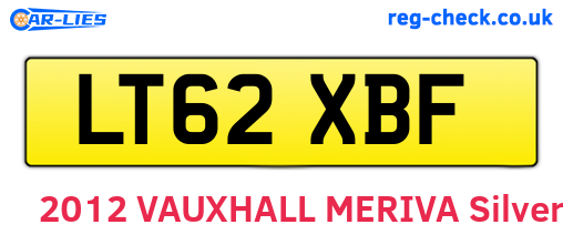 LT62XBF are the vehicle registration plates.