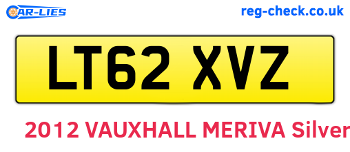 LT62XVZ are the vehicle registration plates.