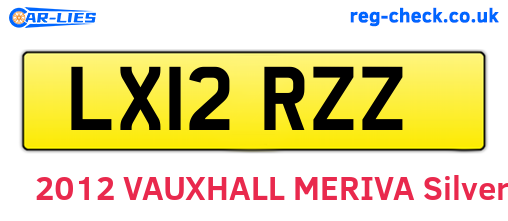 LX12RZZ are the vehicle registration plates.