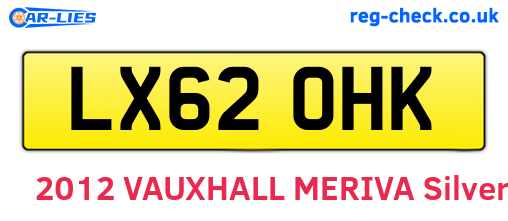LX62OHK are the vehicle registration plates.