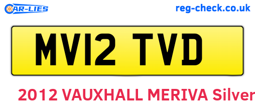 MV12TVD are the vehicle registration plates.