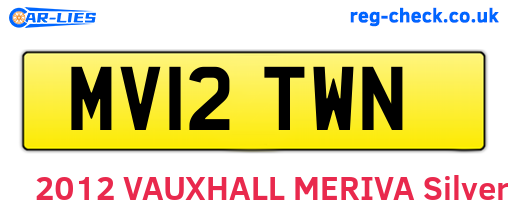 MV12TWN are the vehicle registration plates.