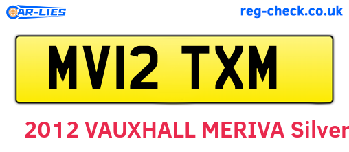 MV12TXM are the vehicle registration plates.
