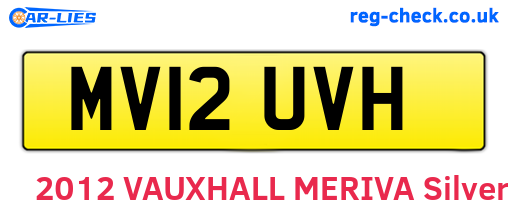 MV12UVH are the vehicle registration plates.