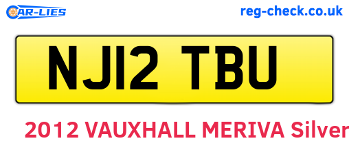 NJ12TBU are the vehicle registration plates.