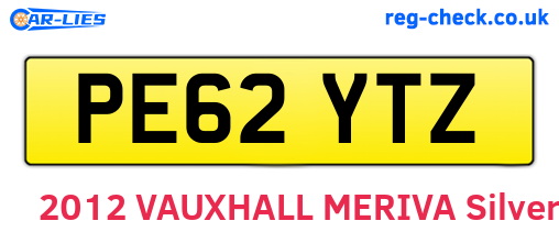 PE62YTZ are the vehicle registration plates.