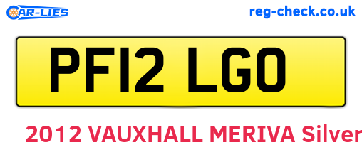 PF12LGO are the vehicle registration plates.