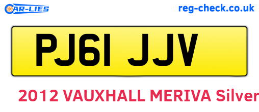 PJ61JJV are the vehicle registration plates.