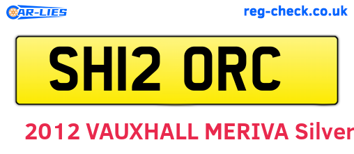 SH12ORC are the vehicle registration plates.