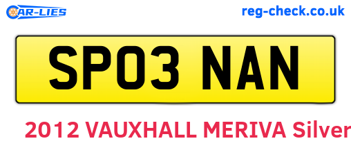 SP03NAN are the vehicle registration plates.