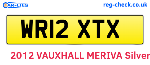 WR12XTX are the vehicle registration plates.