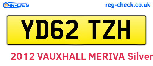 YD62TZH are the vehicle registration plates.