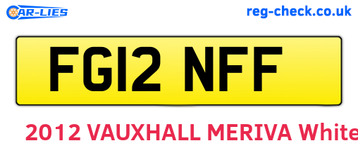 FG12NFF are the vehicle registration plates.