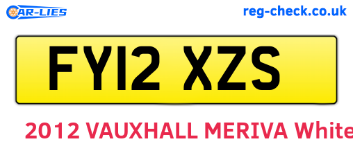 FY12XZS are the vehicle registration plates.