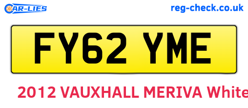 FY62YME are the vehicle registration plates.