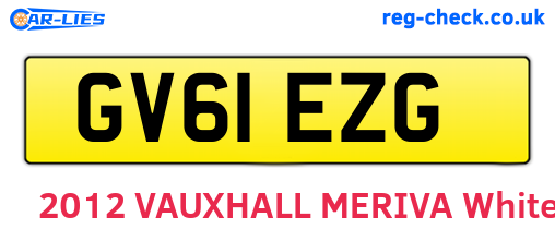 GV61EZG are the vehicle registration plates.