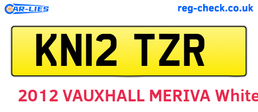 KN12TZR are the vehicle registration plates.