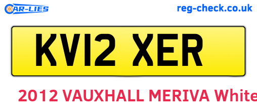 KV12XER are the vehicle registration plates.