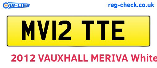 MV12TTE are the vehicle registration plates.