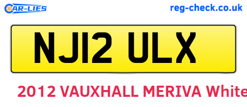 NJ12ULX are the vehicle registration plates.