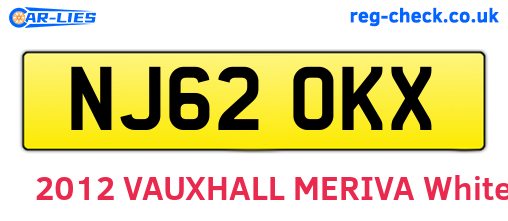 NJ62OKX are the vehicle registration plates.