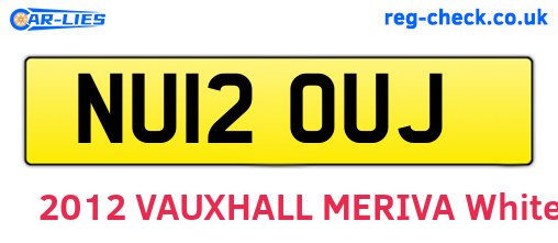 NU12OUJ are the vehicle registration plates.