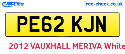 PE62KJN are the vehicle registration plates.