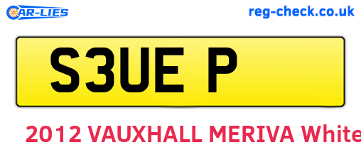 S3UEP are the vehicle registration plates.