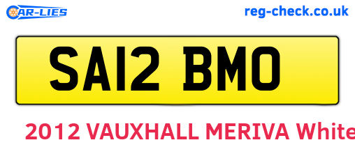 SA12BMO are the vehicle registration plates.