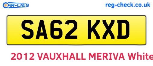 SA62KXD are the vehicle registration plates.