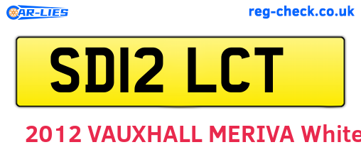 SD12LCT are the vehicle registration plates.