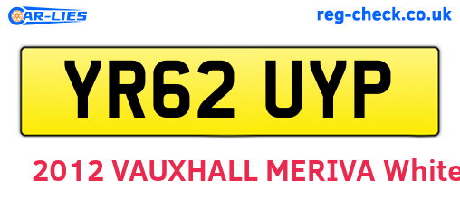 YR62UYP are the vehicle registration plates.
