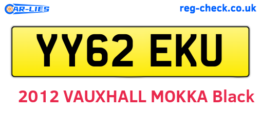 YY62EKU are the vehicle registration plates.
