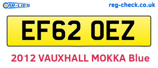 EF62OEZ are the vehicle registration plates.