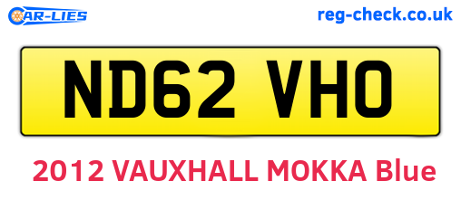 ND62VHO are the vehicle registration plates.