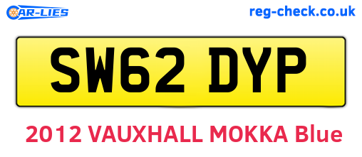 SW62DYP are the vehicle registration plates.