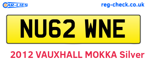 NU62WNE are the vehicle registration plates.
