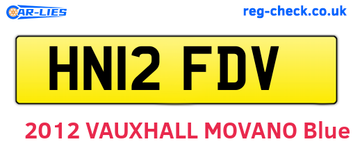 HN12FDV are the vehicle registration plates.