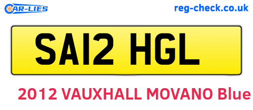 SA12HGL are the vehicle registration plates.
