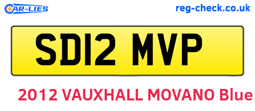 SD12MVP are the vehicle registration plates.