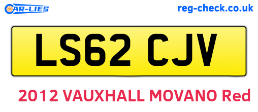 LS62CJV are the vehicle registration plates.