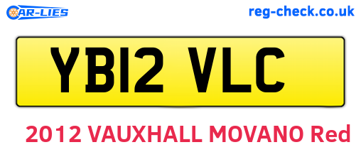 YB12VLC are the vehicle registration plates.