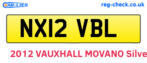 NX12VBL are the vehicle registration plates.