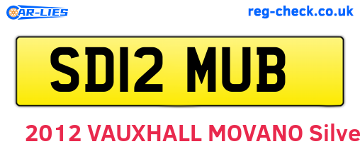 SD12MUB are the vehicle registration plates.