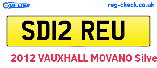 SD12REU are the vehicle registration plates.